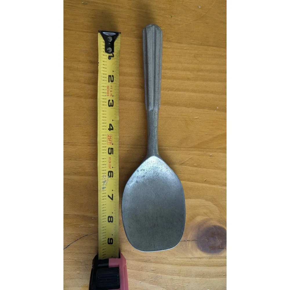 Vintage Cast Aluminum Ice Cream Spade Rice Paddle Ribbed Handle 4PA1‎ 9 Inch